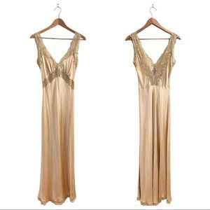 Vintage Mary Green Silk Slip Gown